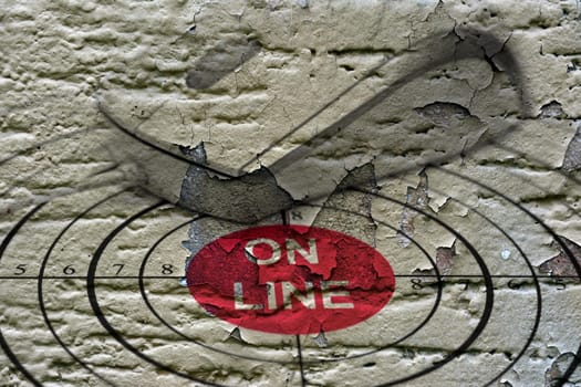 Online target grunge concept