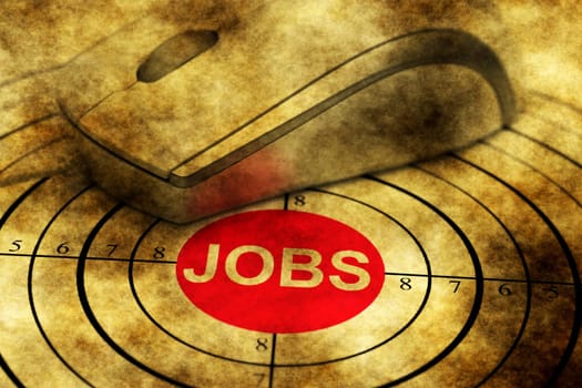 Jobs target grunge concept