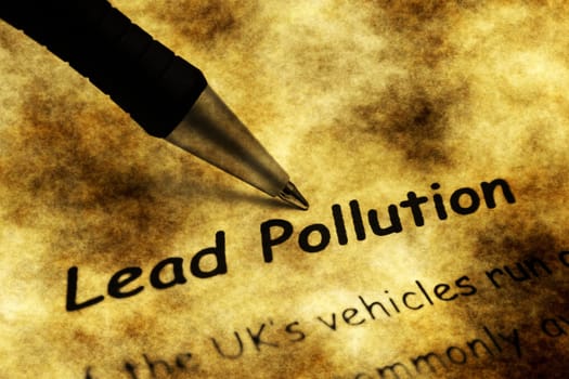 Lead pollution grunge concept