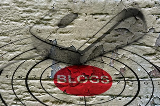 Blog target grunge concept
