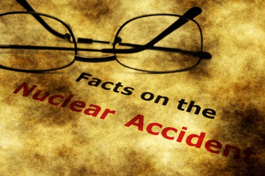 Nuclear accident grunge concept