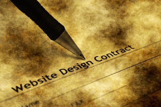 Website contract grunge concept