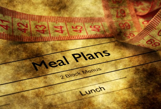Meal plans grunge concept