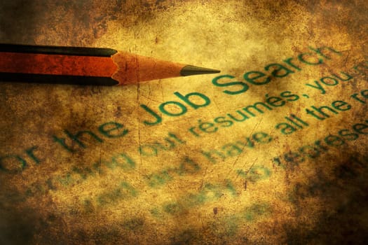 Job search grunge concept