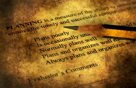 Planning schedule grunge concept