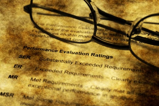 Performance evaluation grunge  form