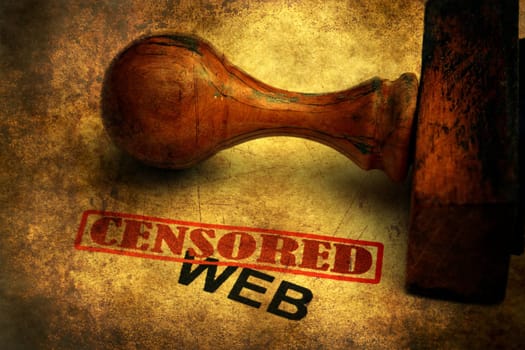 Censored web grunge concept