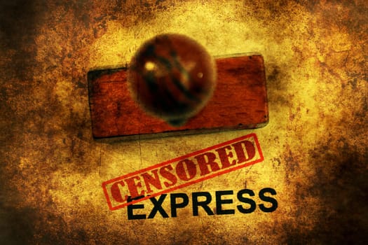 Censored expess grunge concept