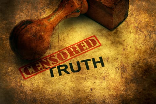 Censored truth grunge concept