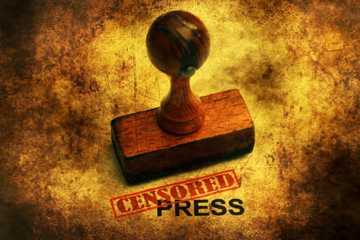 Censored press grunge concept