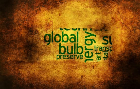 Eco energy grunge concept
