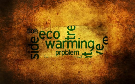 Eco warming grunge concept