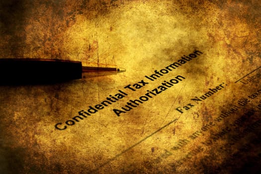 Tax information grunge concept