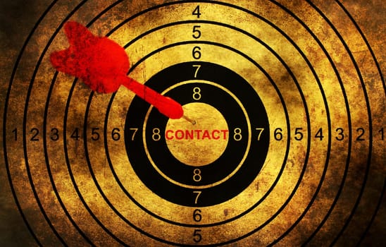 Contact target grunge concept