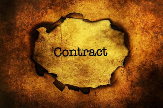 Contract paper hole grunge concept