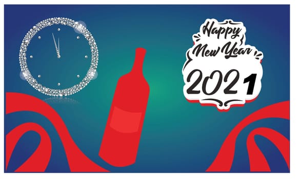 a drinks on the rocks with new year evening
