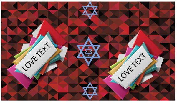 a love text notes on a abstract background for a girl
