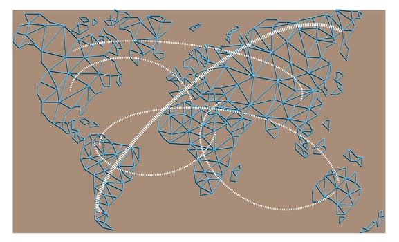 a whole world is connecting with a complete communication network