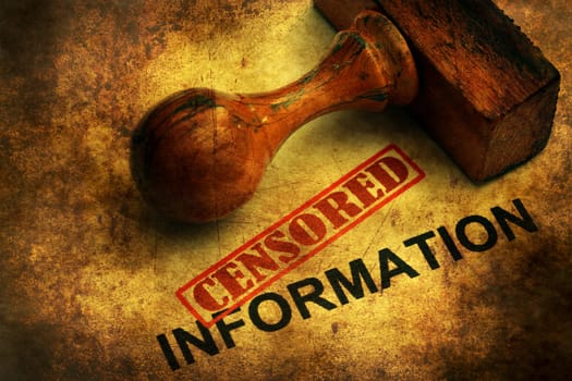 Censored information grunge concept
