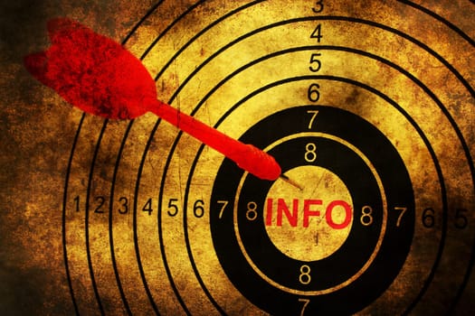 Info target grunge concept