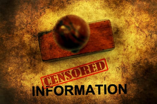 Censored information grunge concept
