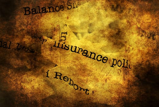 Insurance report trash grunge concept
