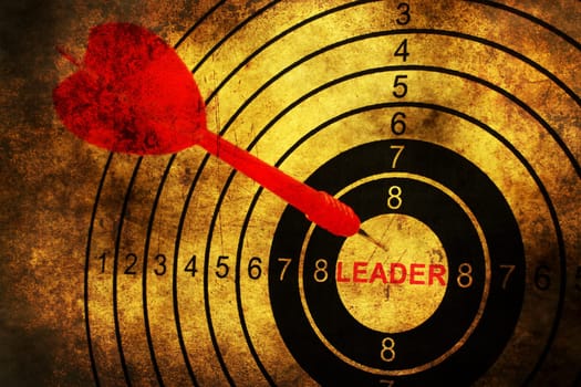 Leader target grunge concept