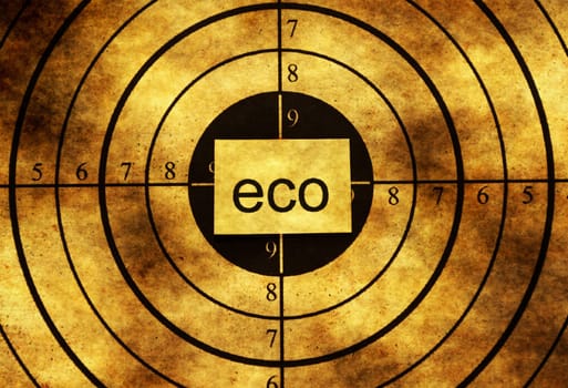Eco grunge target concept