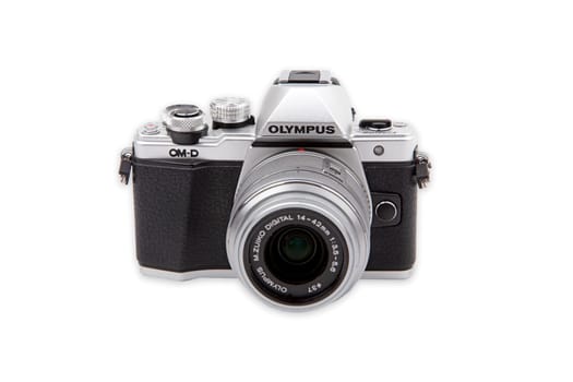 HUETTENBERG__GERMANY_02_April_2020: Olympus OM-5 The Olympus OM-D E-M5 is a mirrorless system camera for the Micro Four Thirds system. It has been available in European stores since March 2012.