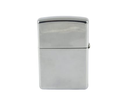 silver metallic popular lighter isolated over white