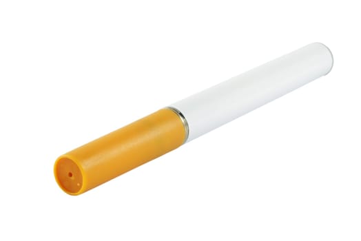 Closeup of electronic cigarette over white surface