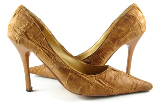 brown elegant lady shoes