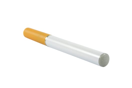 Closeup of electronic cigarette over white surface