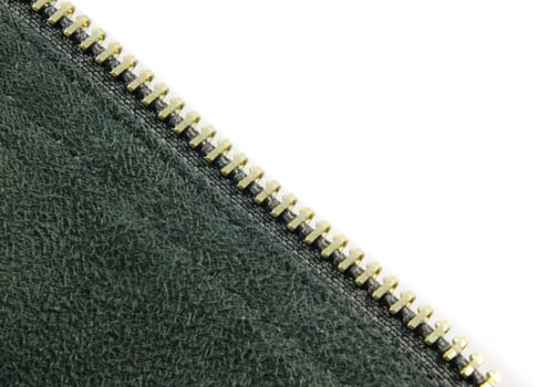 zipper closeup on grey cloth