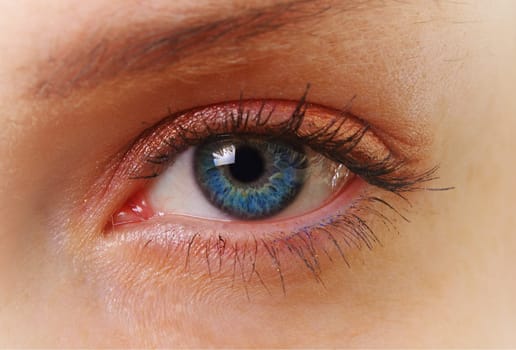 female eye closeup