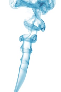 blue smoke on white background