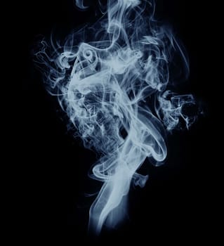 closeup of smoke on the black background