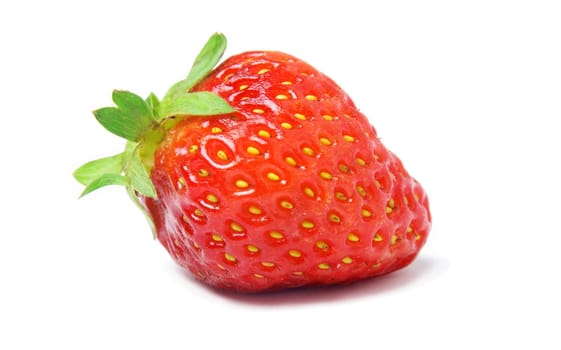 strawberry closeup on white background