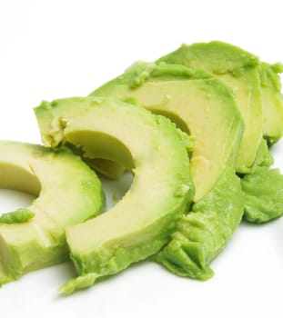 closeup of fresh avocado slices