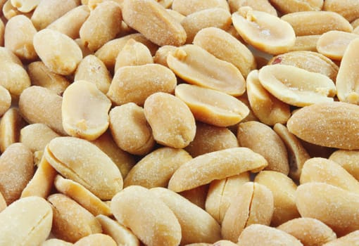 closeup of salty peanuts  as a background