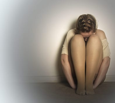 creative picture of woman in depression