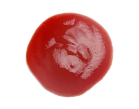 tomato sauce closeup isolated over white