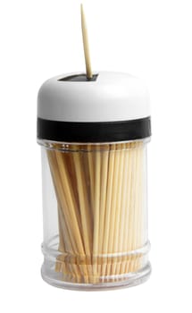 tooth picks box isolated on white