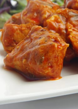 tasty curry meat on plate