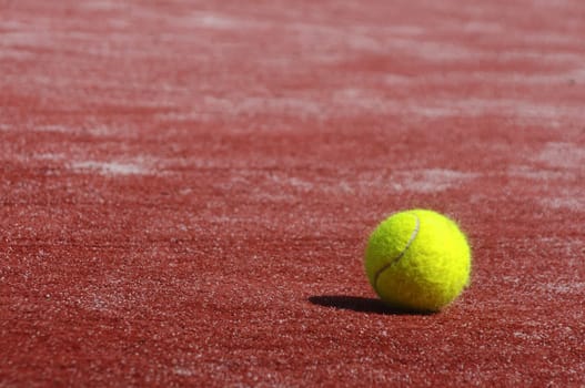 tennis ball on the court