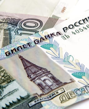 ten russian rubles banknotes