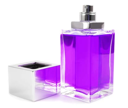 perfume bottle on white background