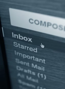 inbox mail folder closeup