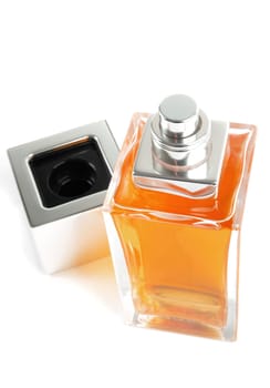 perfume bottle on white background