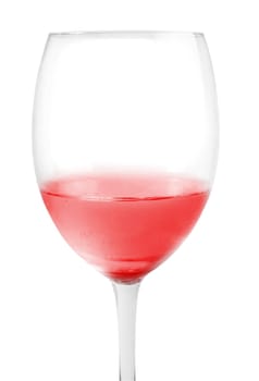 red drink in the wine glass